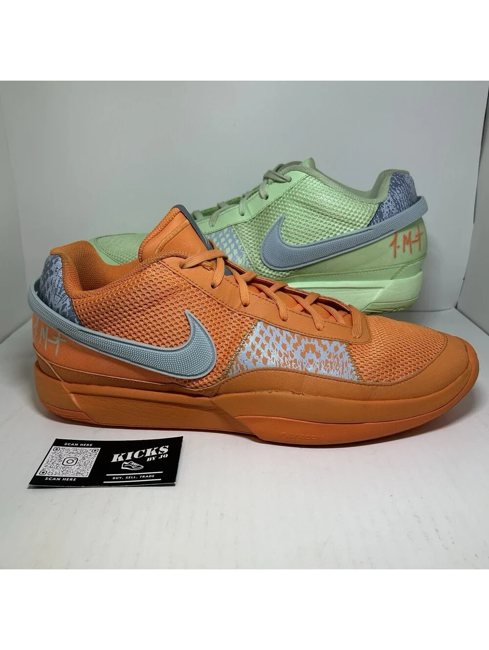 Nike Ja 1 Mismatched Orange Green - Size 15 - (FQ4796-800)